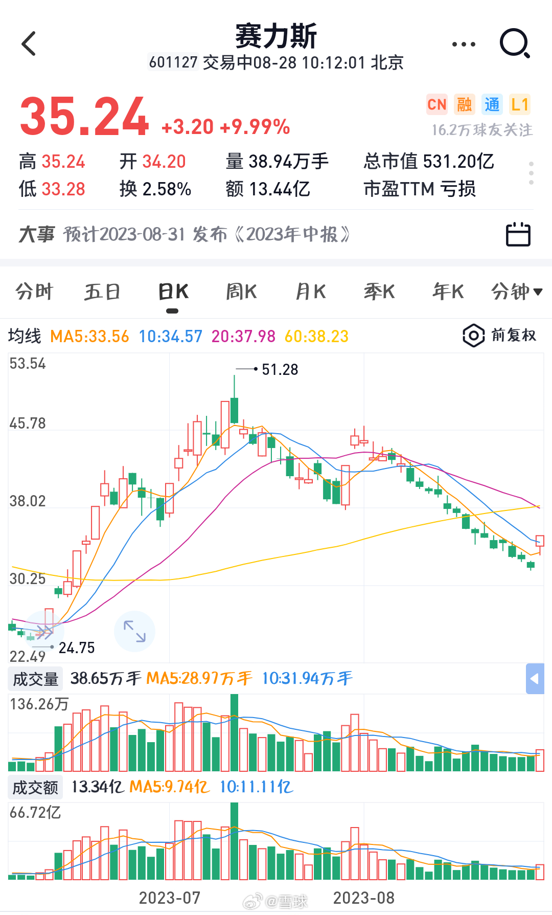 赛力斯股票涨停