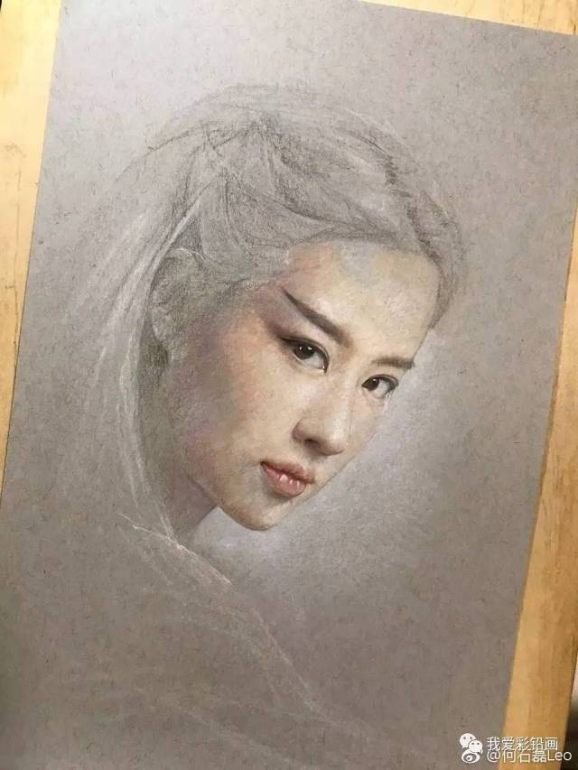 刘亦菲素描头像